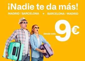 Trenes Alta Velocidad de Madrid a Barcelona o viceversa desde 9€