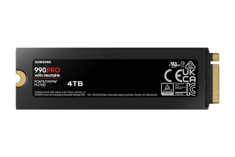 Samsung 990 Pro 4TB SSD M.2 NVMe PCIe 4.0 Con disipador