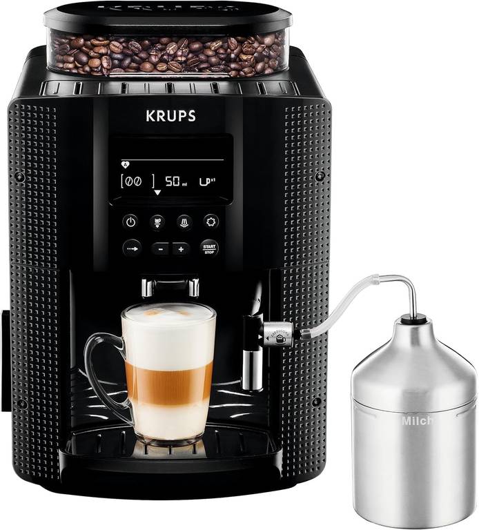 Cafetera Superautomática Krups EA8160 (Pantalla LCD, Molinillo) + Accesorio Cappuccino