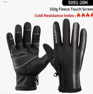 ROCKBROS-guantes de esquí para pantalla táctil, térmicos de invierno