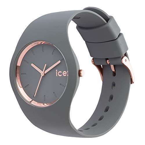 ICE-WATCH, ICE Glam Colour Grey, Reloj Gris para Mujer con Correa de Silicona, 015336 (Medium)