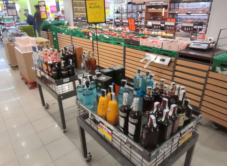Descuento 30% en alcohol en supermercados "La plaza de Día"