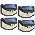 4 Focos LED Exterior Solares con Sensor de Movimiento IP67