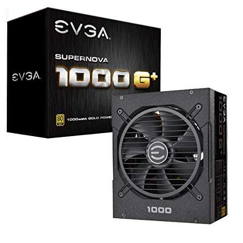EVGA SuperNOVA 1000 G+, 80 Plus Gold 1000W, Totalmente Modular, FDB Ventilador, Incluye Power ON Self Tester, 120-GP-1000-X2