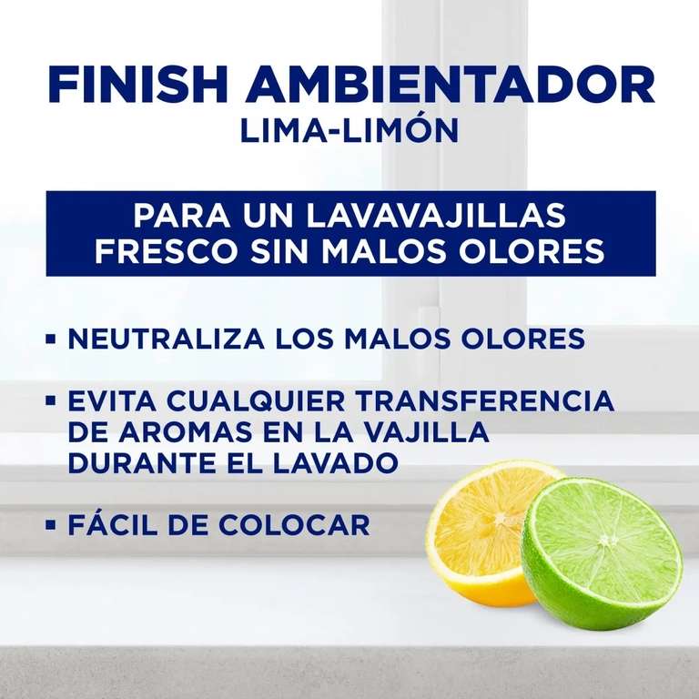 Finish 6x Ambientador Lavavajillas Limón