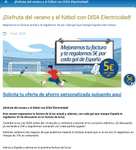 DISA regala 5€ por cada gol España (Al Contratar la luz)