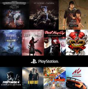Bloodborne, Just Cause,Devil May Cry, Worms, Civilization, Little Nightmares II, Kingdom Come,Lords of Fallen,Assetto Corsa,Street Fighter