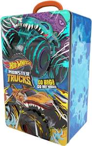 Cefa Toys- Hot Wheels Maletin Metálico Guardacoches Monster Truck, Medium (04624)