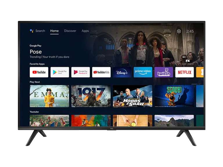 TV LED 40" - TCL Serie S52, Android TV, Full-HD, Quad Core, Smart TV, DVB-T2 (H.265) (10€ menos con Newsletters) - Amazon iguala