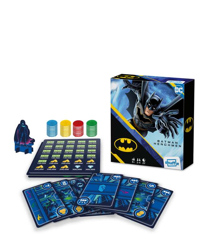 Shuffle Batman Hechmen, Juego de Cartas basado en los Comics de DC para 2 a 4 Jugadores a Partir de 8 años