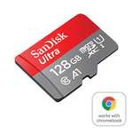 SanDisk Ultra 128 GB microSDXC UHS-I Tarjeta para Chromebook con adaptador SD y hasta 140 MB/s en velocidad de transferencia