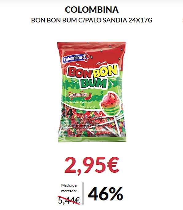 24 x BON BON BUM c/Palo sabor Sandía