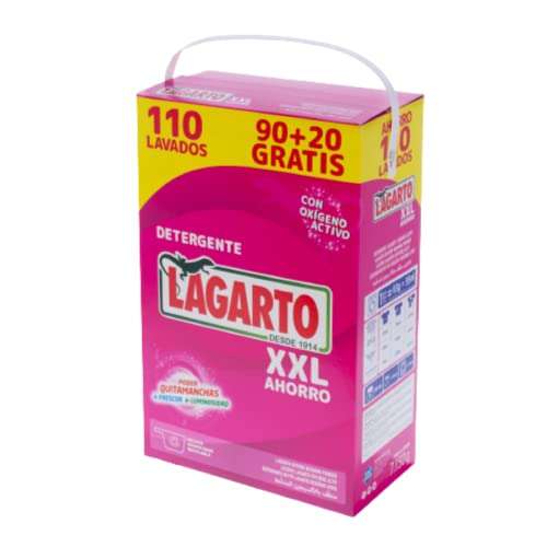 Lagarto Detergente Oxígeno Activo - XXL 110 Lavados (pack de 3 cajas = 330 lavados)