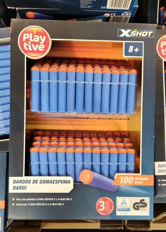 Dardos de gomaespuma para Nerf 100 pz(Factori Lidl)