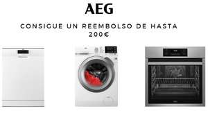 Hasta 200€ de reembolso en selección de electrodoméstico AEG