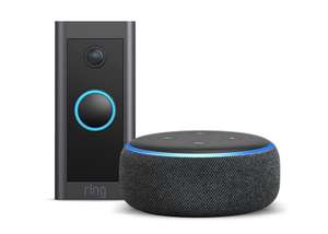 Ring Video Doorbell Wired + Amazon Echo Dot (3.ª gen) - Altavoz inteligente con Alexa