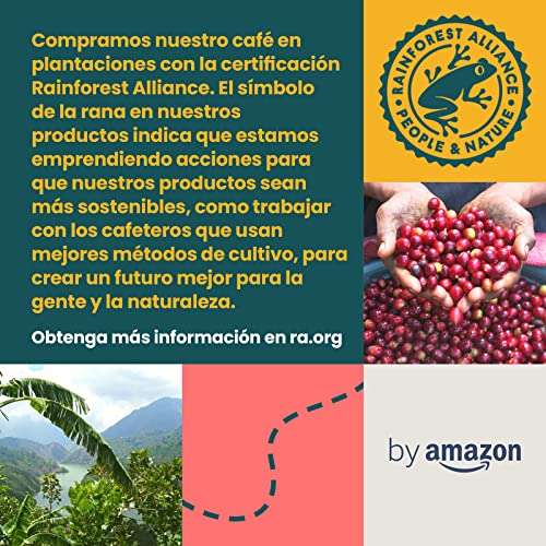by Amazon - Café en grano, Intenso, tueste claro, 1 kg, paquete de 4, certificado Rainforest Alliance (anteriormente marca Happy Belly)