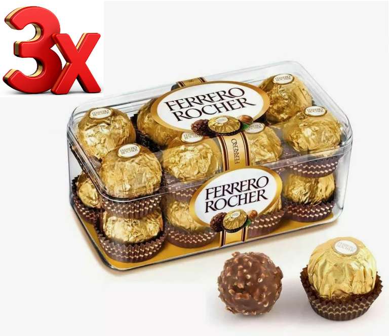 3X Ferrero Rocher 16 unidades (3,15€ caja)