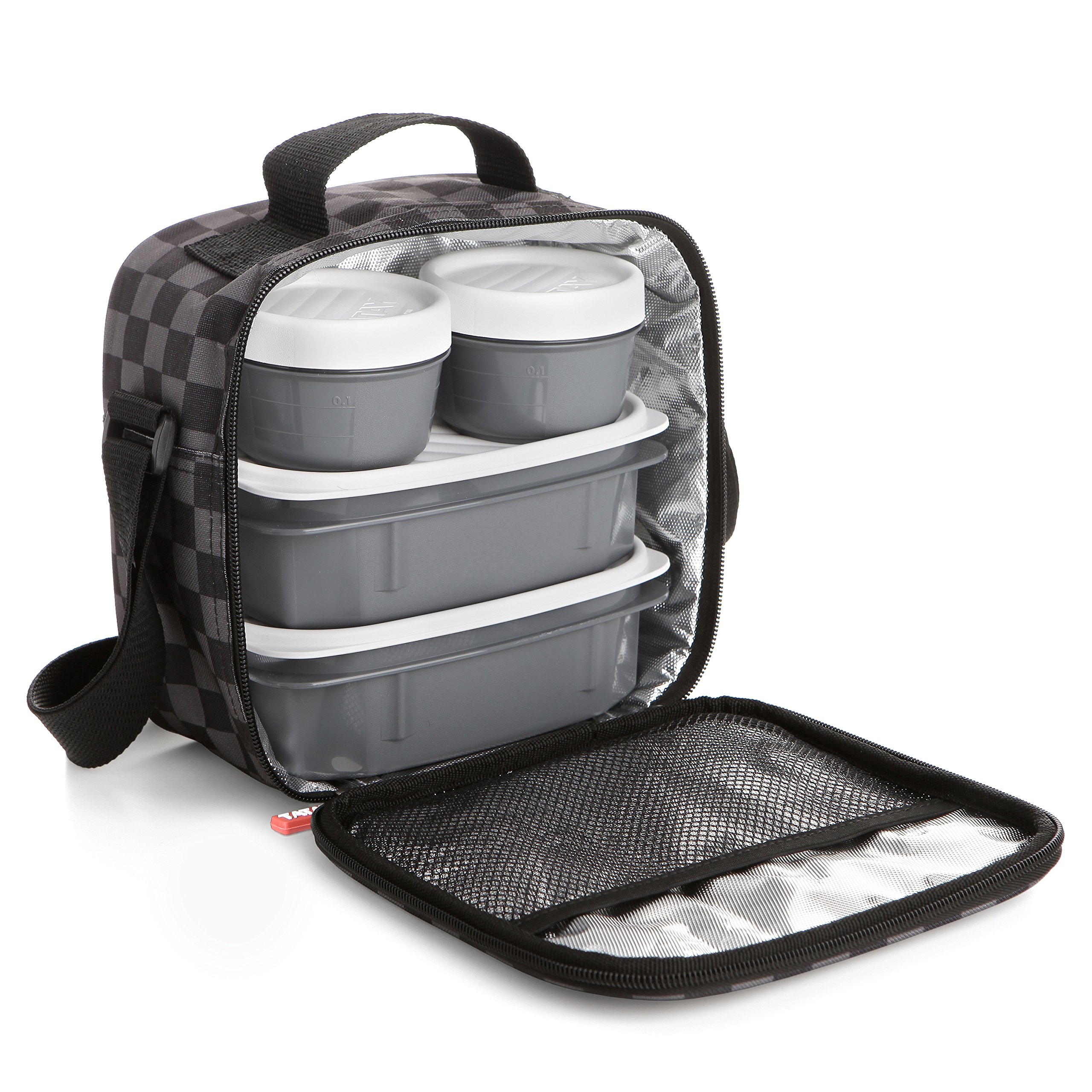 Tatay Bolsa Termica Porta Alimentos Impermeable - Urban Food Casual 3L | 4 Fiambreras: 2x0,5L + 2x0,2L | Triple Capa Aislante