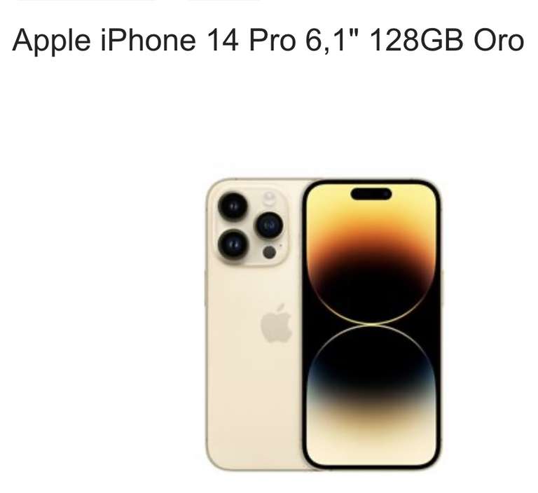 Apple iPhone 14 Pro 6,1" 128GB Oro