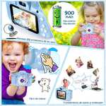Camara Fotos Infantil, 1080P HD, Regalo Juguete para Niños de 3 a 10 años, 10 Juegos de Rompecabezas y Tarjeta 32GB.