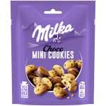 Milka Mini Cookies, Galletas con Pepitas y Recubiertas de Chocolate con Leche de los Alpes, Pack 8 Ud 110g