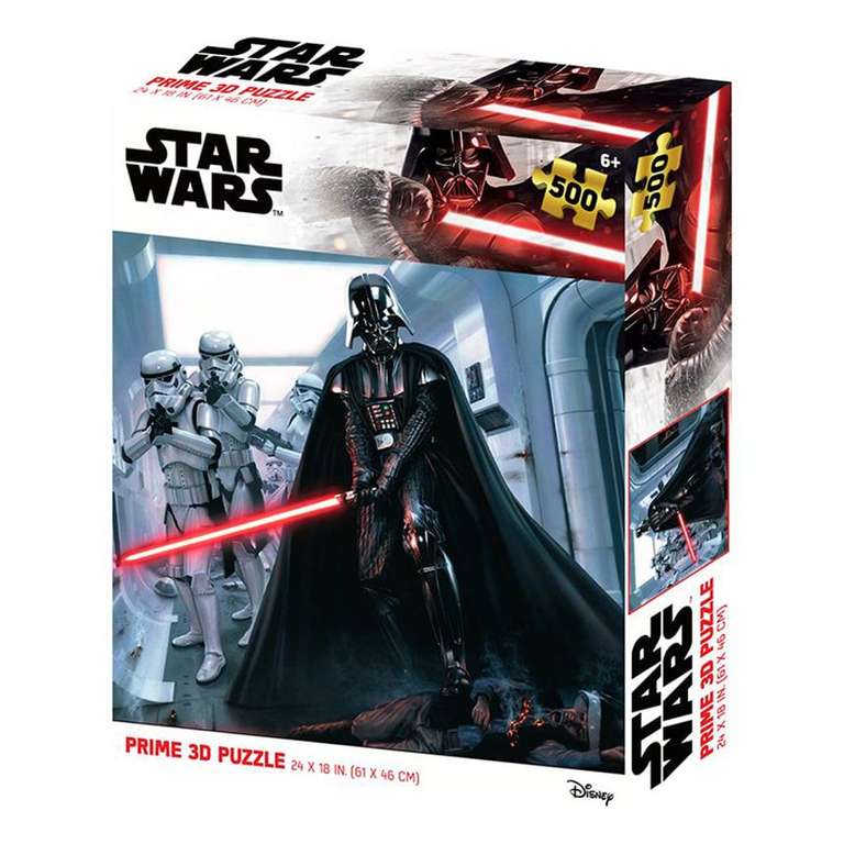 Prime 3D - Puzzle lenticular Star Wars Darth Vader y Stormtrooper - 500 Piezas - 61 x 46 x 0,3 cm