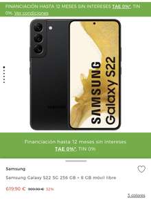 Samsung Galaxy S22 50 256 GB + 8 GB móvil libre