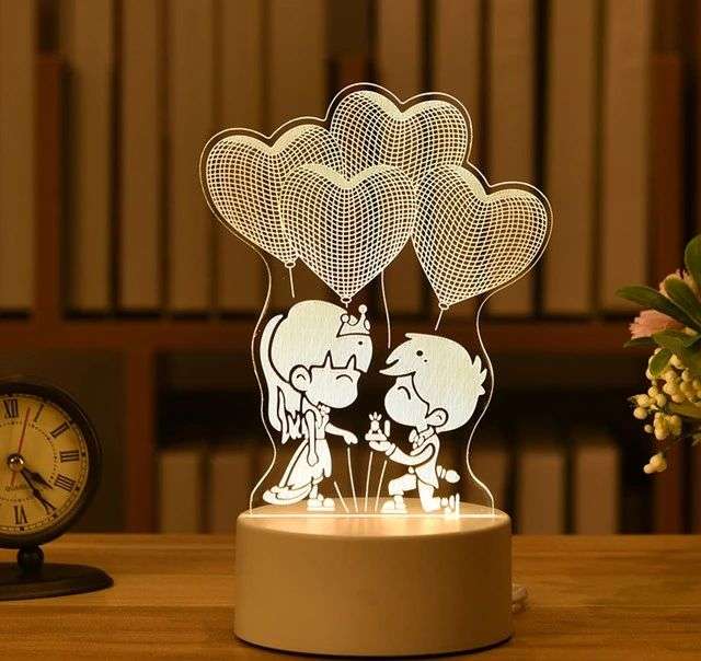 Lámpara LED 3D con Decoración Romántica (más modelos y precio)