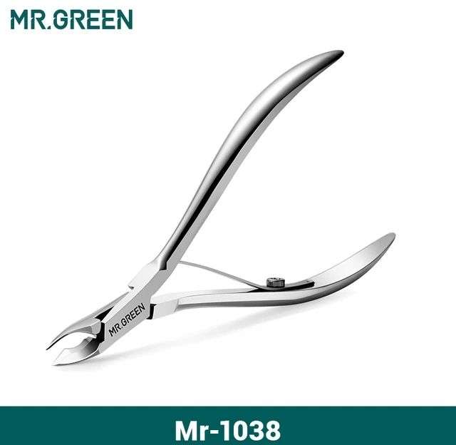 MR.GREEN-Pinza para cutículas de uñas, tijeras de manicura