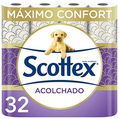 3x2 - 96 rollos papel higiénico Scottex acolchado: a 0,35 € unidad