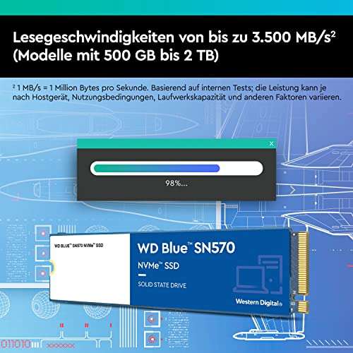 SSD 1TB WD Blue SN570- NVMe