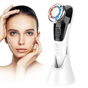 ANLAN Masajeador Facial Instrumento Multifuncional con Frío Calor Roja y Azul para Antiarrugas, Anti-envejecimiento, Limpieza Profunda