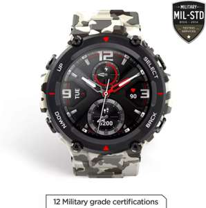 Amazfit T-Rex Reloj Smartwatch Deportivo 20 Días Batería,12 Certificados Militares,14 Modos [Versión Garantía Española Oficial]