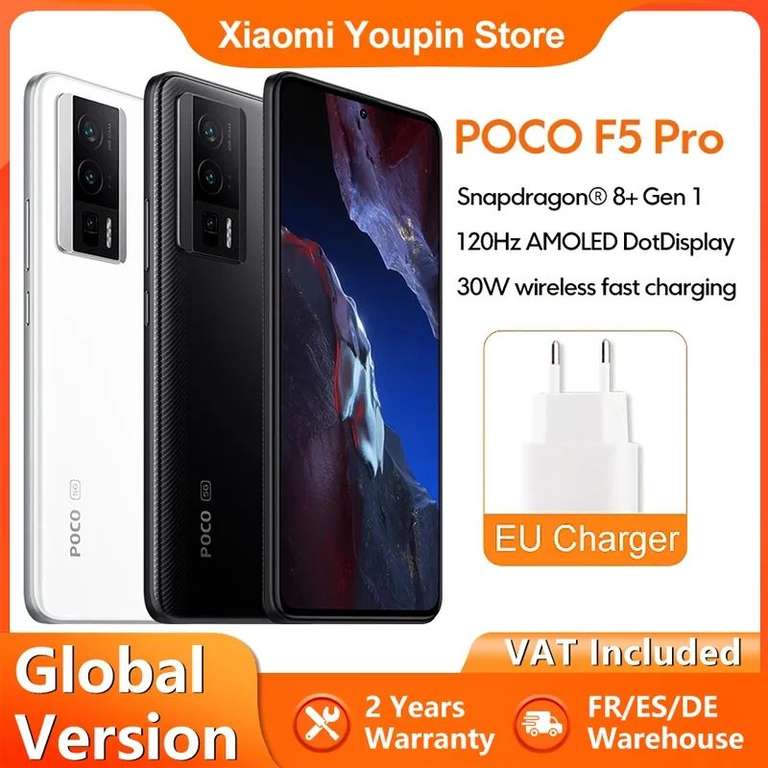 POCO F5 Pro 5G (colores negro y blanco)