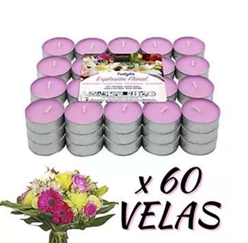Pack 60 Velas Perfumadas TeaLights - 4.5 horas - Vainilla, Canela, Fresa, Coco...