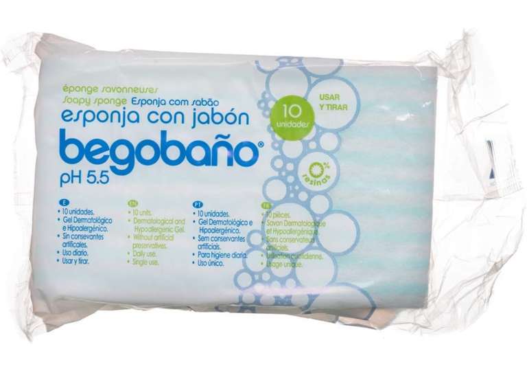 Esponja Jabonosa Desechable, paquete 10 Unidades (en descripción paquete de 24 por 0,95€)