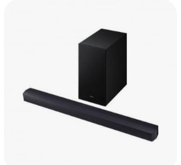 Barra de Sonido Samsung HW-B450, 2.1 Canales, Potencia total 300W, Subwoofer inalámbrico