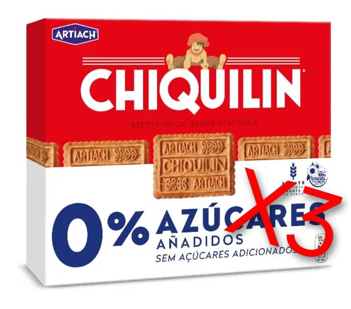 X3. Artiach Chiquilín 0% 422g +24% gratis.