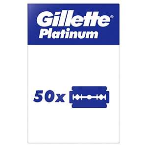 Gillette Platinum Hojas De Afeitar De Doble Filo Para Hombre, 50 Recambios
