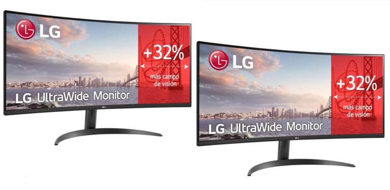 Pack 2 monitores LG 34WR50QC-B -Monitor Ultrawide 34" + 3 meses de garantía GRATIS (223€ cada uno) // si se coge 1 sale por 251€