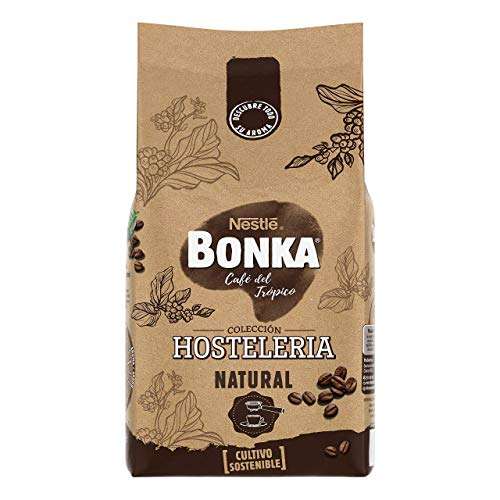 Café natural en grano Bonka Hosteleria 1kg.