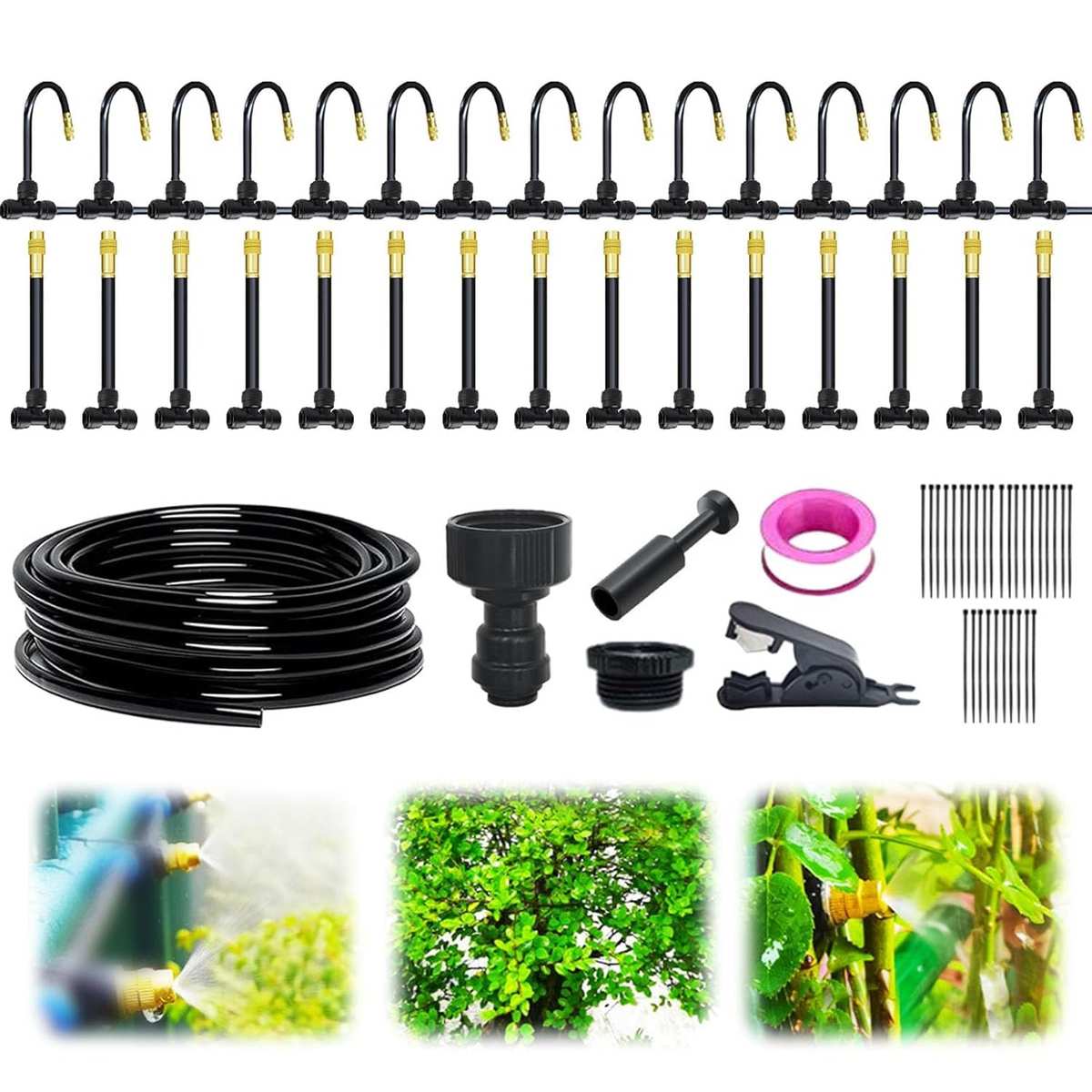 Kit de sistema de riego de jardín ajustable 15M