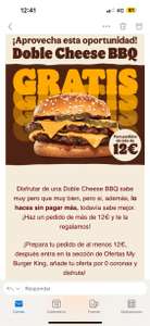Doble Cheese BBQ gratis pedidos +12€