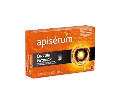 Apisérum Vitamax Cápsulas - Aporte de Energía Extra y Vitalidad Favorece el rendimiento físico e intelectual (9.30€ COMPRA RECURRENTE)