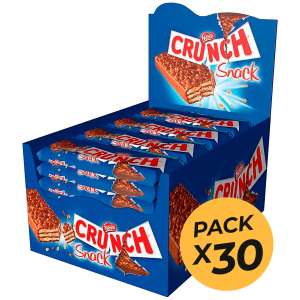 Barritas de Barquillo de Chocolate de Crunch (Caja de 30 Unidades)