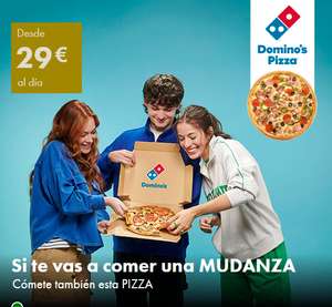 Alquilando una furgoneta, un código para una pizza familiar especialidad o de 4 ingredientes a recoger en tienda en Domino's Pizza