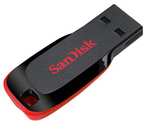 SanDisk 64 GB Cruzer Blade Memoria USB 2.0 Flash Drive - Black