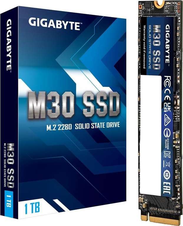 Gigabyte M30 SSD 1TB M.2 PCIe 3.0 NVMe 3D NAND TLC