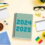 Dohe - Agenda Escolar 2024 2025 - Semana Vista, Tamaño A5 (15x21 cm), Cierre de Anillas, Tapa Flexible de Plástico